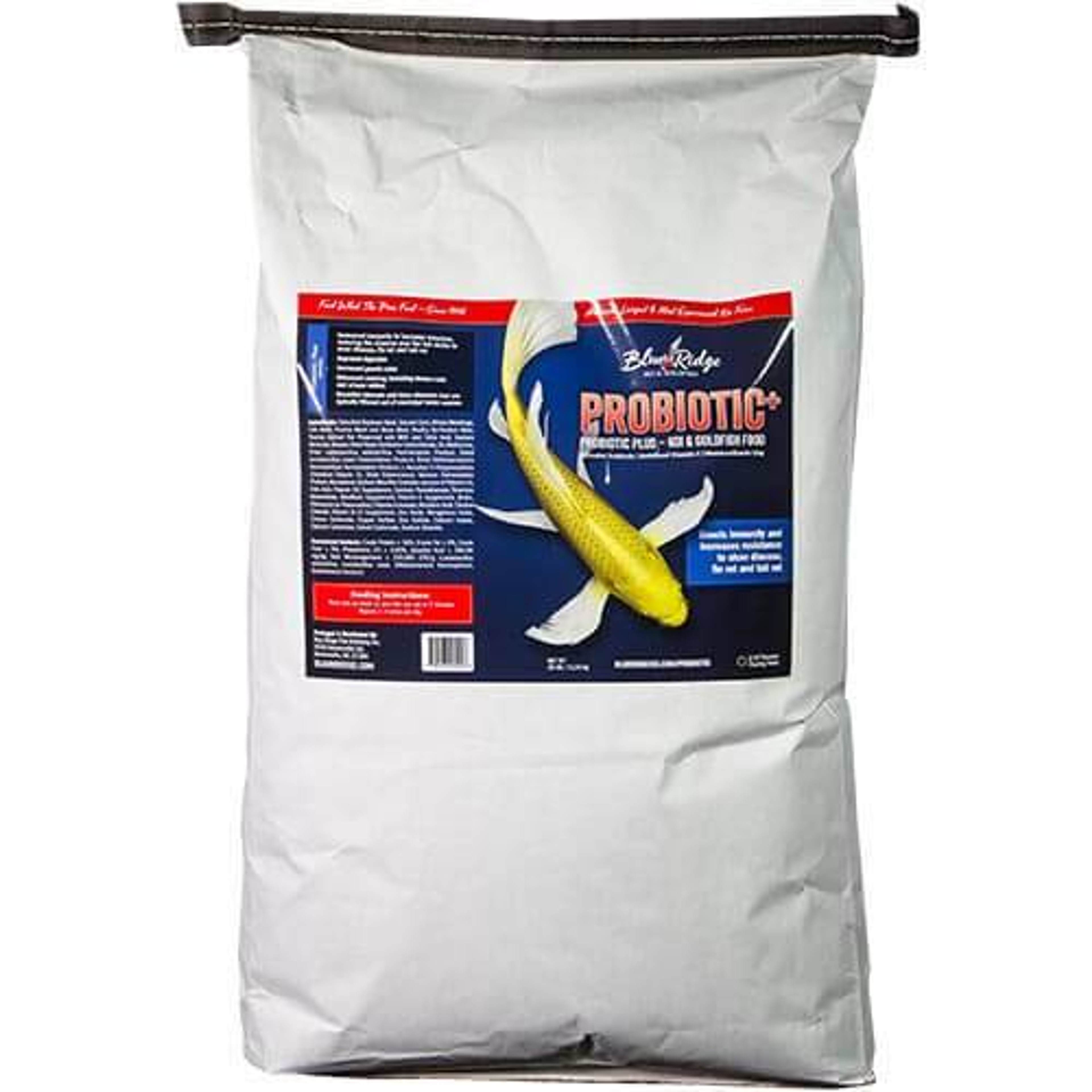 Blue Ridge Floating Probiotic Plus Koi & Goldfish Food, 25 lbs. (bag), Standard Pellet 3/16"