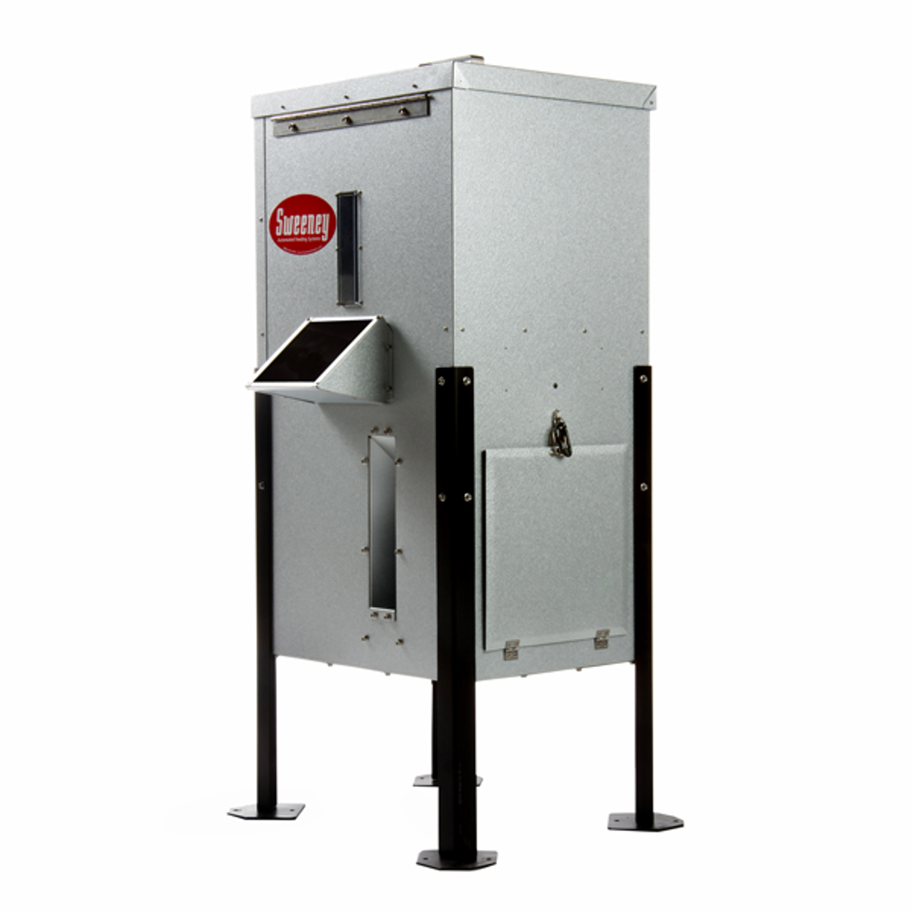 Sweeney Feeders - Directional Feeder, 125 lb. capacity | Galvalume Finish | Dock Legs
