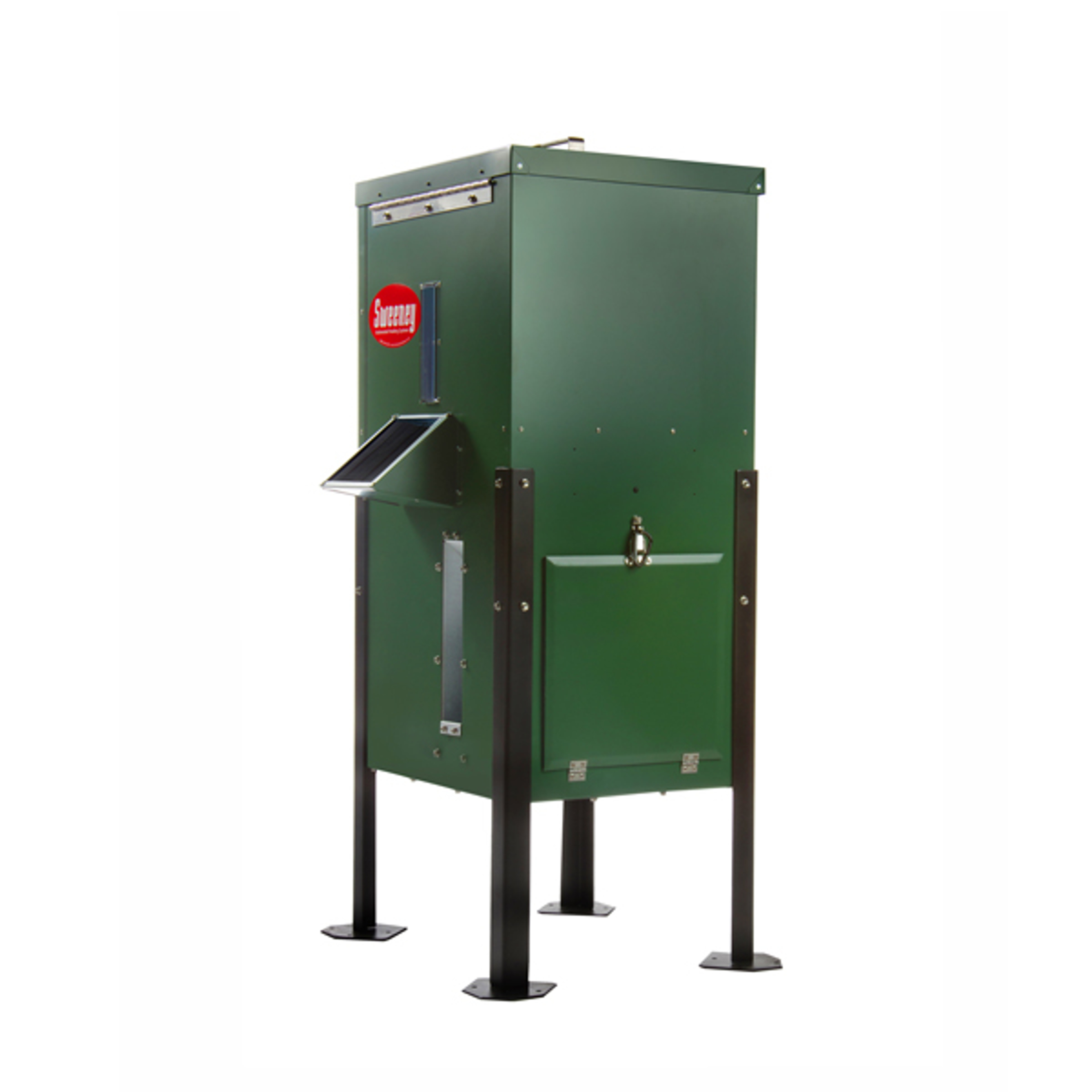 Sweeney Feeders - Directional Feeder, 125 lb. capacity | Green Finish | Dock Legs