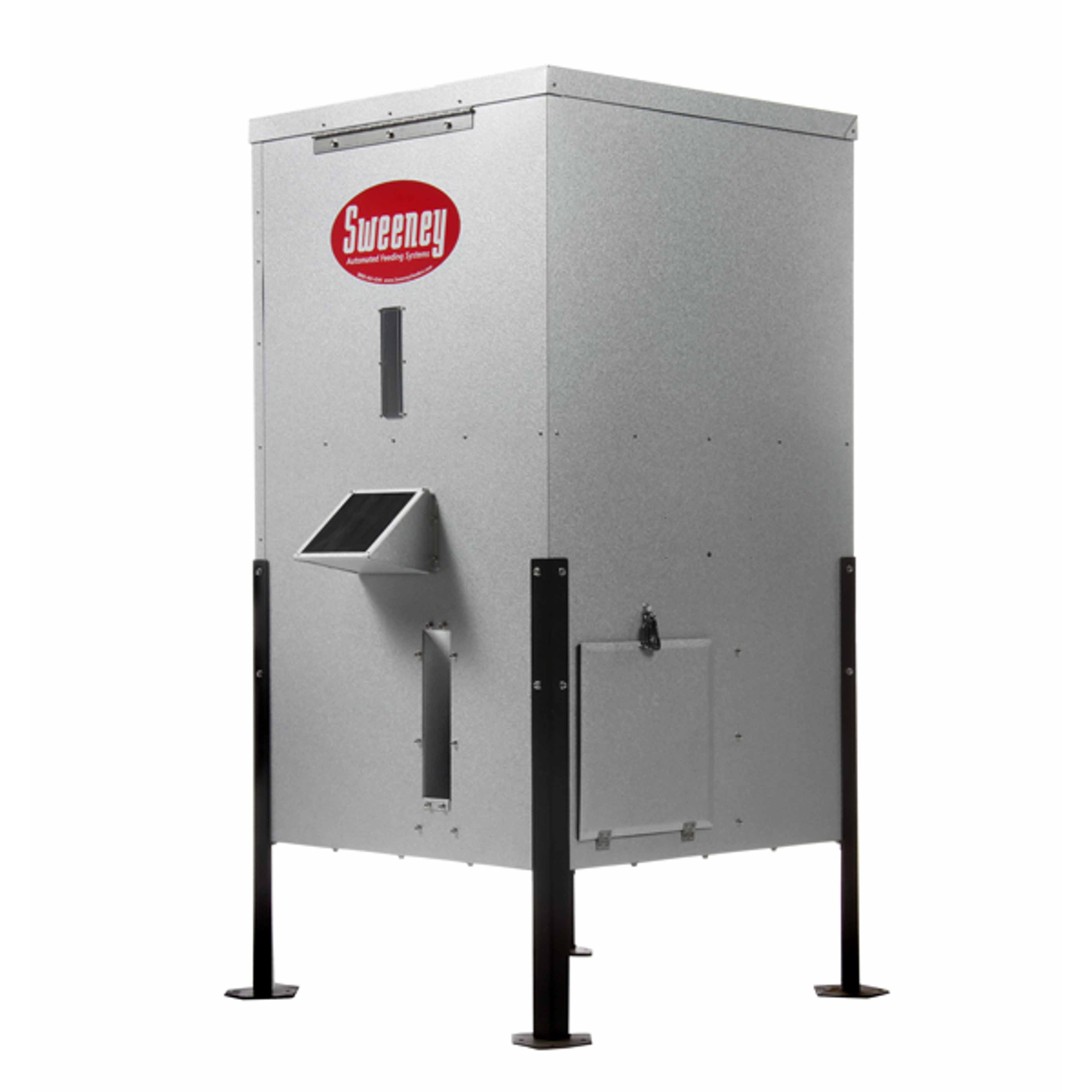 Sweeney Feeders - Directional Feeder, 425 lb. capacity | Galvalume Finish | Dock Legs
