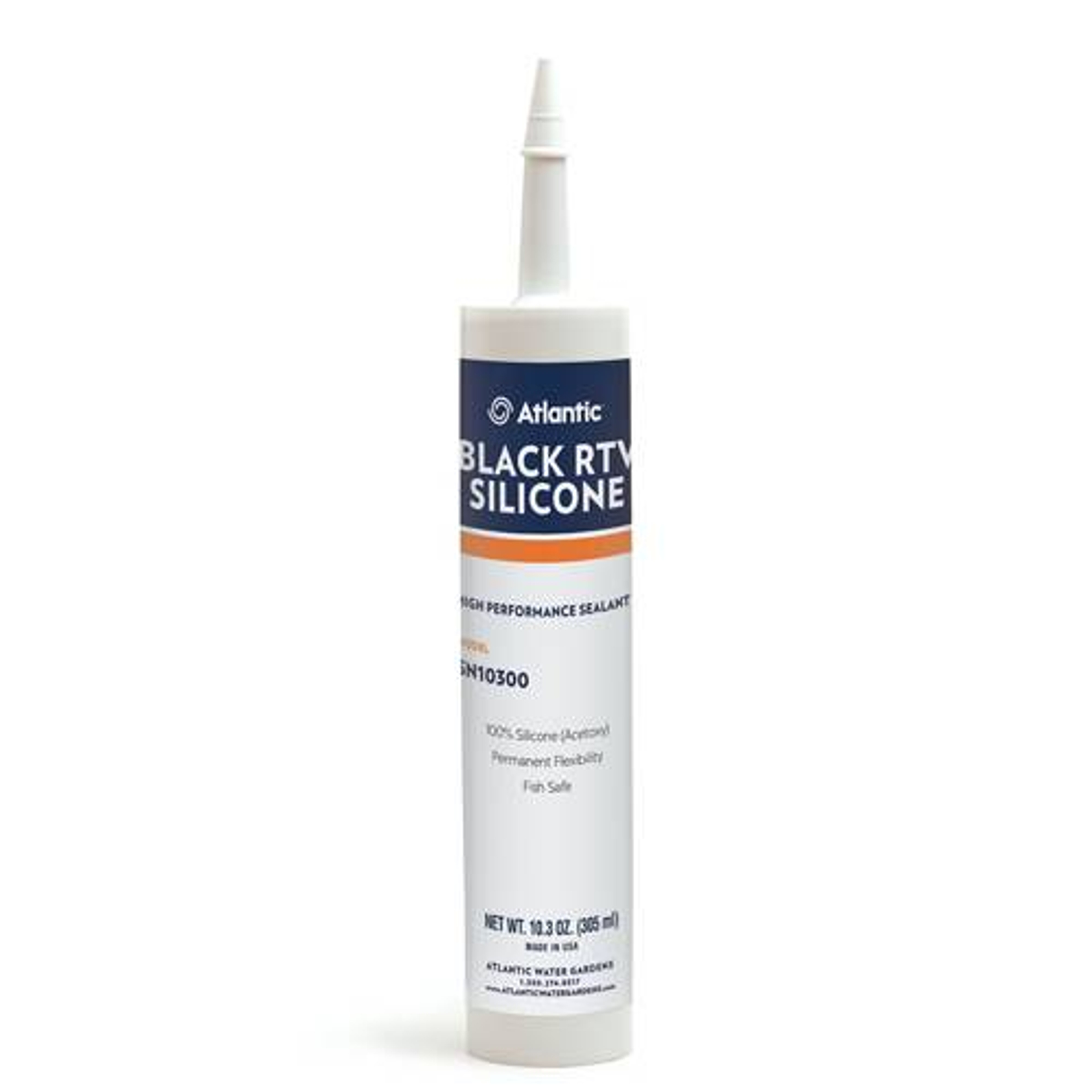 Atlantic SN10300 Black Silicone, 10.3 Ounces tube