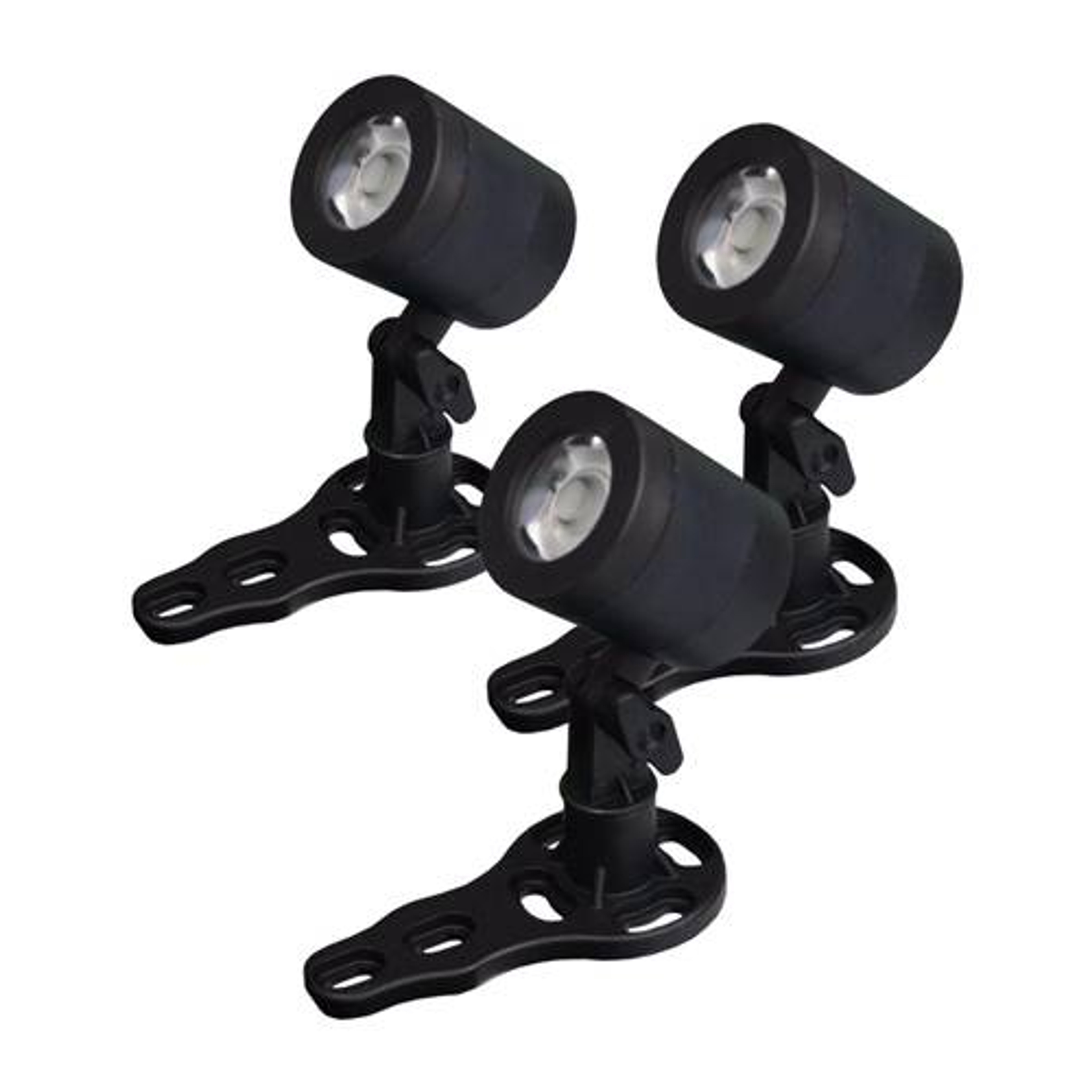 Anjon (3) 9-Watt Color Changing Light Kit w/ 100' QD Cord - Black Housing