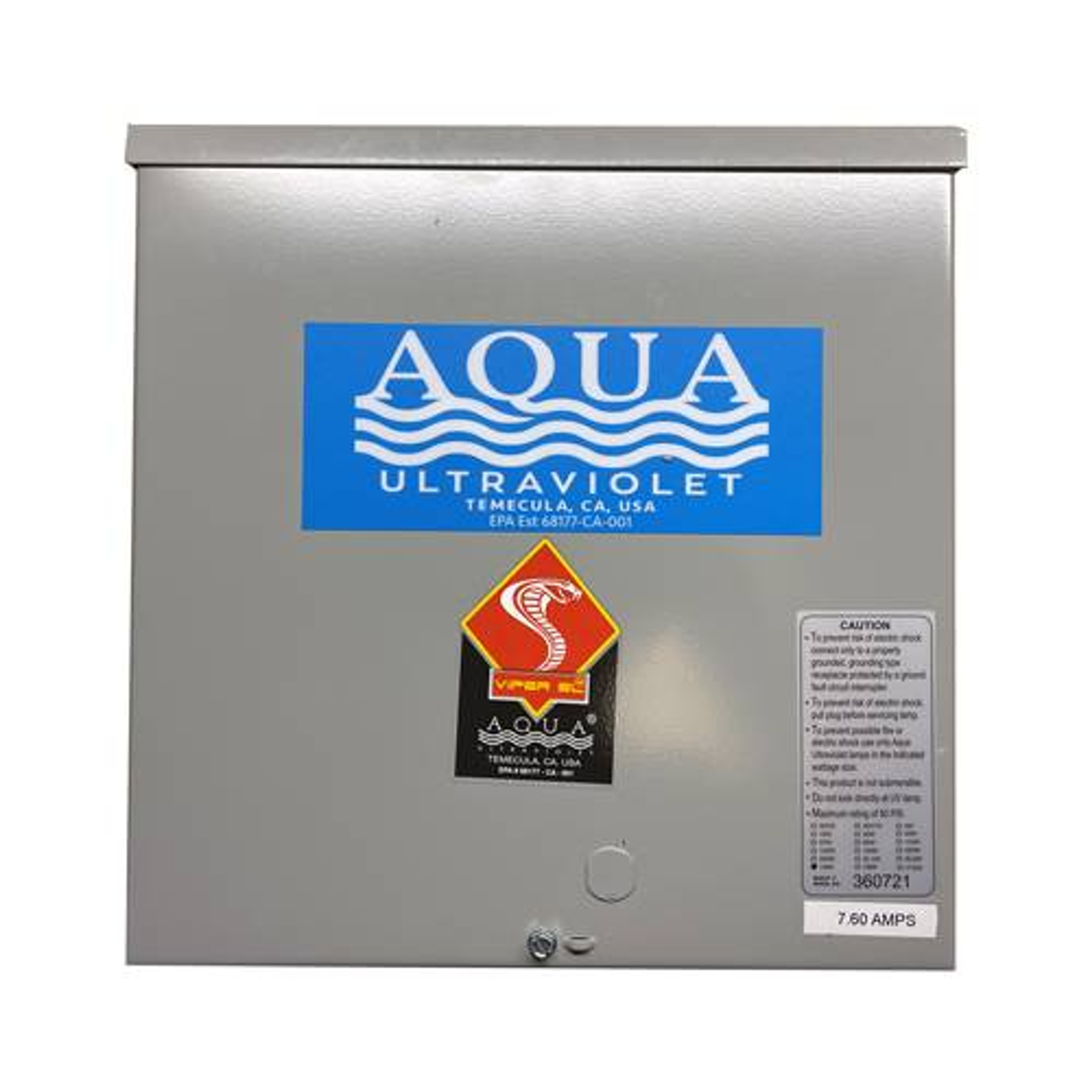 Aqua Ultraviolet 400 Watt (NEMA) Transformer, Viper, Plastic, 110V
