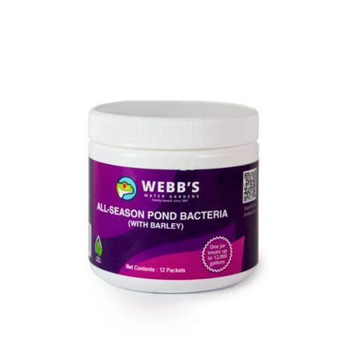 Webb's Water Gardens All-Season Pond Bacteria with Barley - 1 oz Water Soluble Packets
