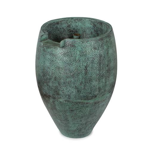 Atlantic Hammered Brass Aura Vases with Spillway