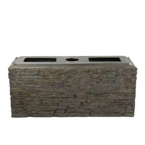 Aquascape Straight Stacked Slate Wall Fountain: Bases & Toppers
