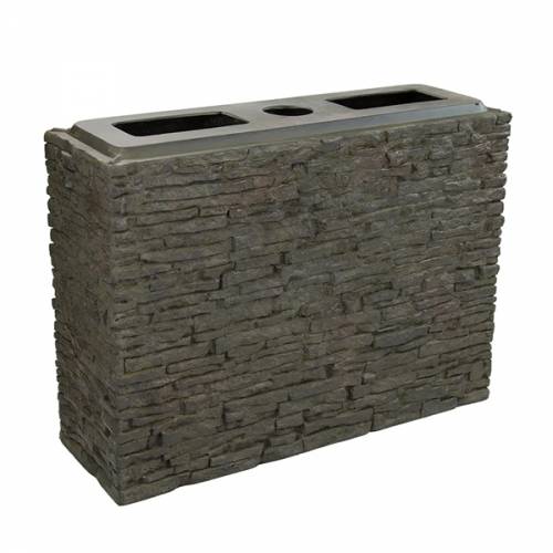 Aquascape Straight Stacked Slate Wall Fountain: Bases & Toppers