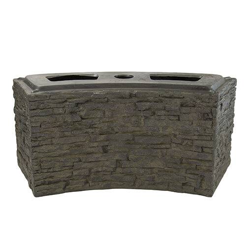 Aquascape Curved Stacked Slate Wall Fountain: Bases & Toppers