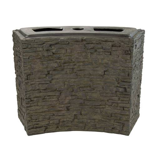 Aquascape Curved Stacked Slate Wall Fountain: Bases & Toppers