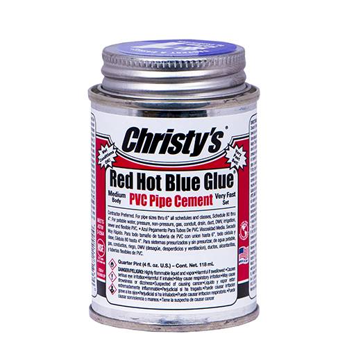 Christy's Red Hot Blue Glue PVC Cement - Low VOC