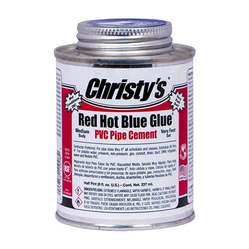 Christy's Red Hot Blue Glue PVC Cement - Low VOC