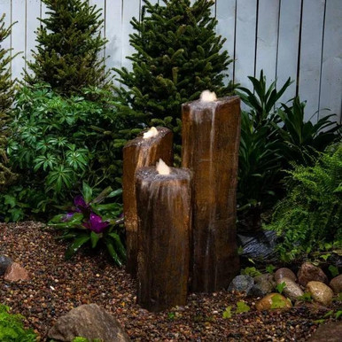 Aquascape Faux Basalt Column Set of 3 Landscape Fountain Kit