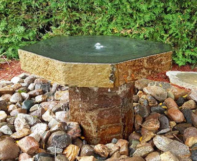 Stone Age Creations Basalt Fountain Birdbath Kit