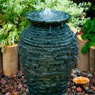 Aquascape Small Stacked Slate Urn Fountain Kit