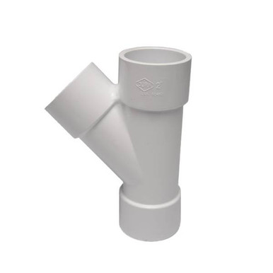 Dura Schedule 40 PVC 2" Wye Fitting (Slip x Slip x Slip)