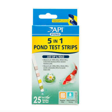 API Pond 5 in 1 Pond Test Strips, 25 count