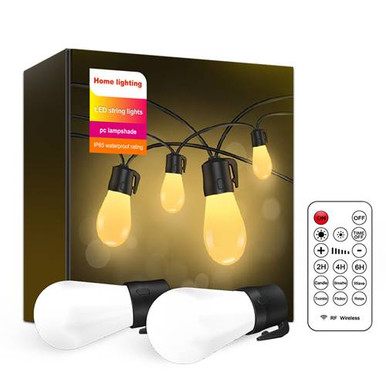 Outdoor LED String Lights – Remote Controlled 2-PACK