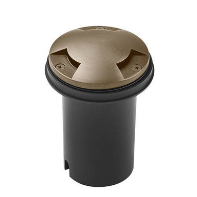 Encore Well Light, Brass, Triple Output Cover, Composite Sleeve