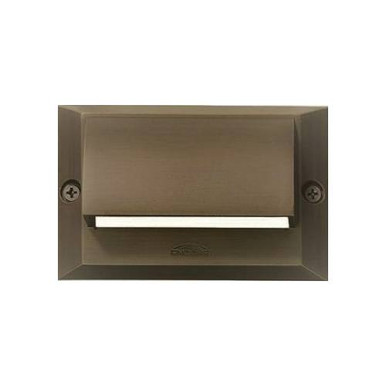 Encore Solid Cast Brass Scoop Step Light, 4.5", 2w LED Panel