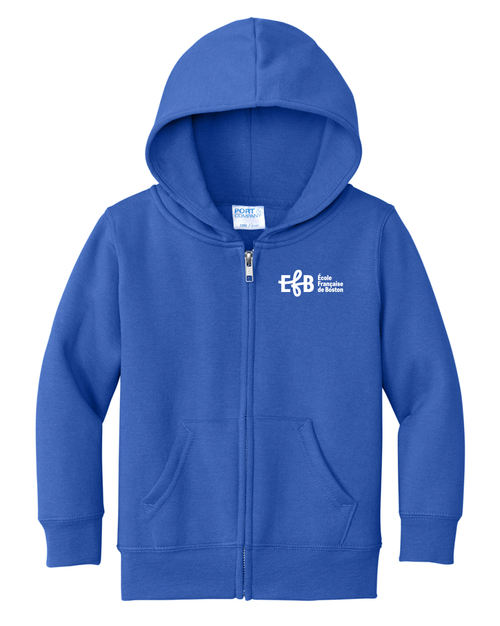 EFB Globe Design - Toddler Fleece Full-Zip  Hooded Sweatshirt