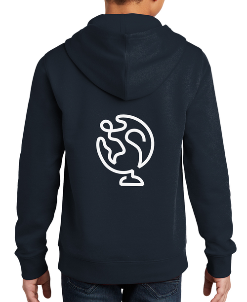 EFB Globe Design - Fleece Full-Zip Hooded Sweatshirt - Youth and Adult