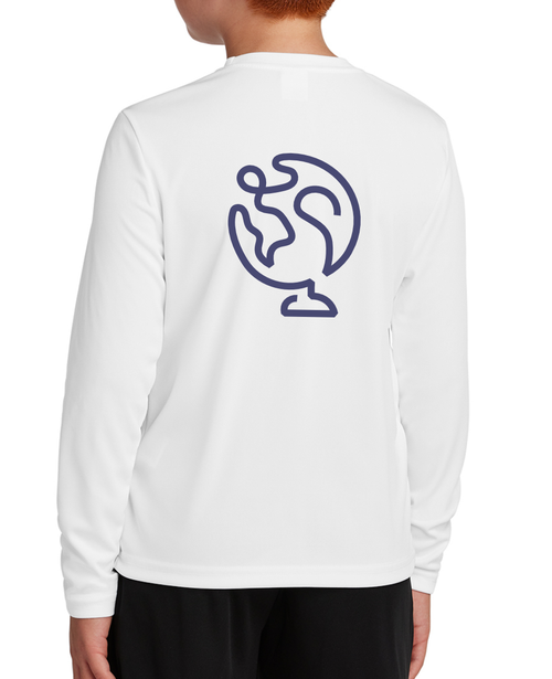 EFB Globe Design – Youth Long Sleeve Performance Tee