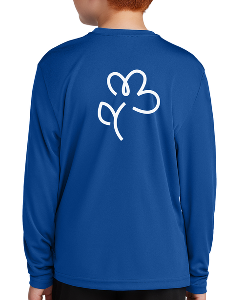 EFB Flower Design – Youth Long Sleeve Performance Tee
