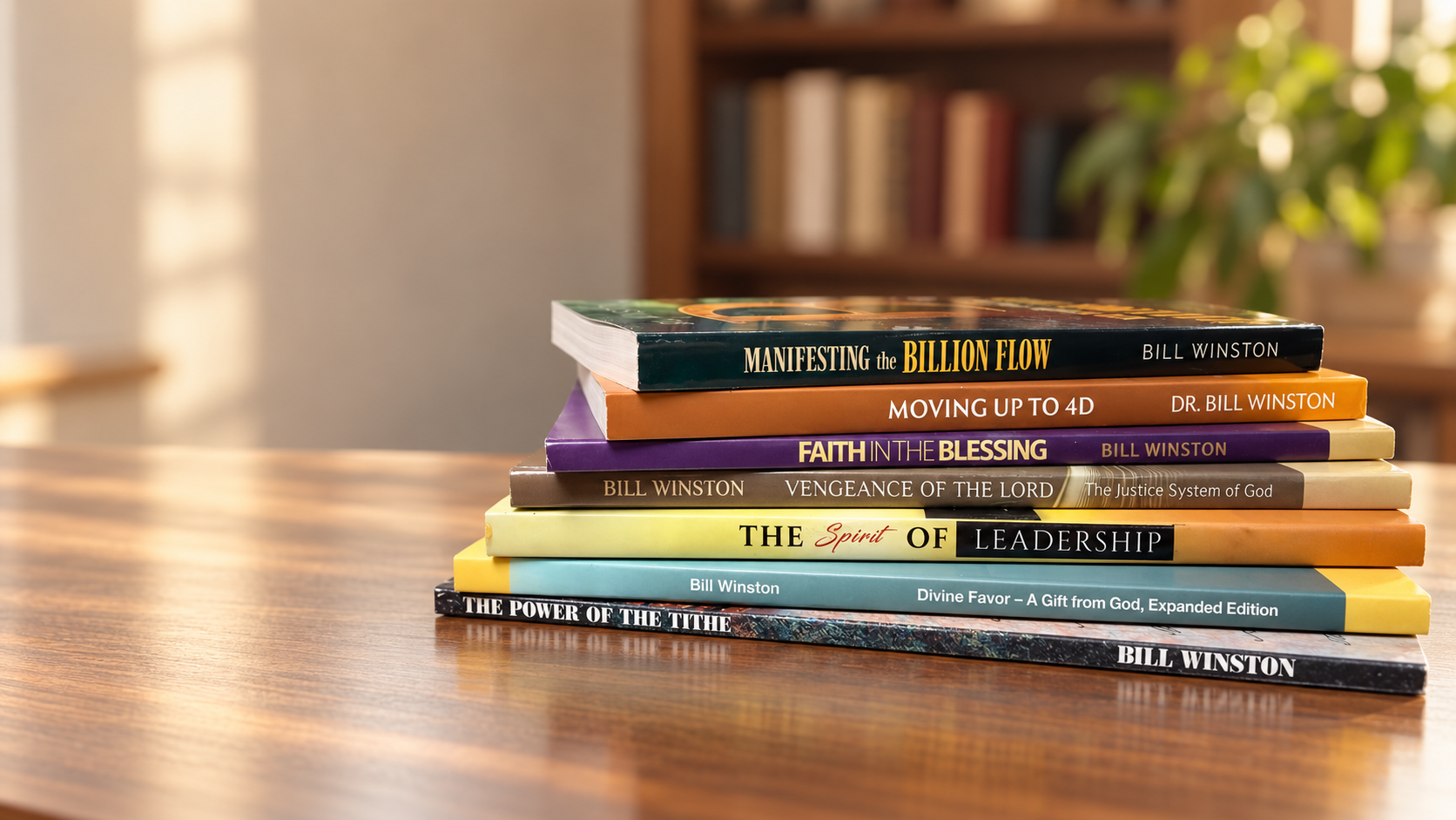 Dr. Winston's Books collection — stack of teaching books