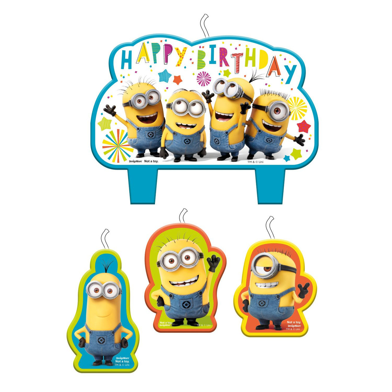 Minions Mini Figures 5 Pack - Despicable Me Toy Bundle with 6 Minions Birthday Cake Topper Figurines Plus Minions Stickers, More | Despicable Me