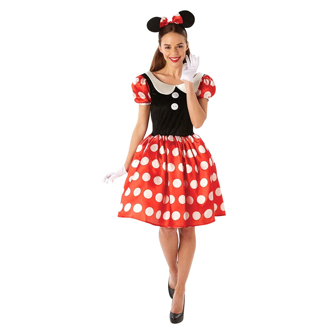 Ladies Official Disney Minnie Mouse Fancy Dress Costume - Fancy Dress VIP