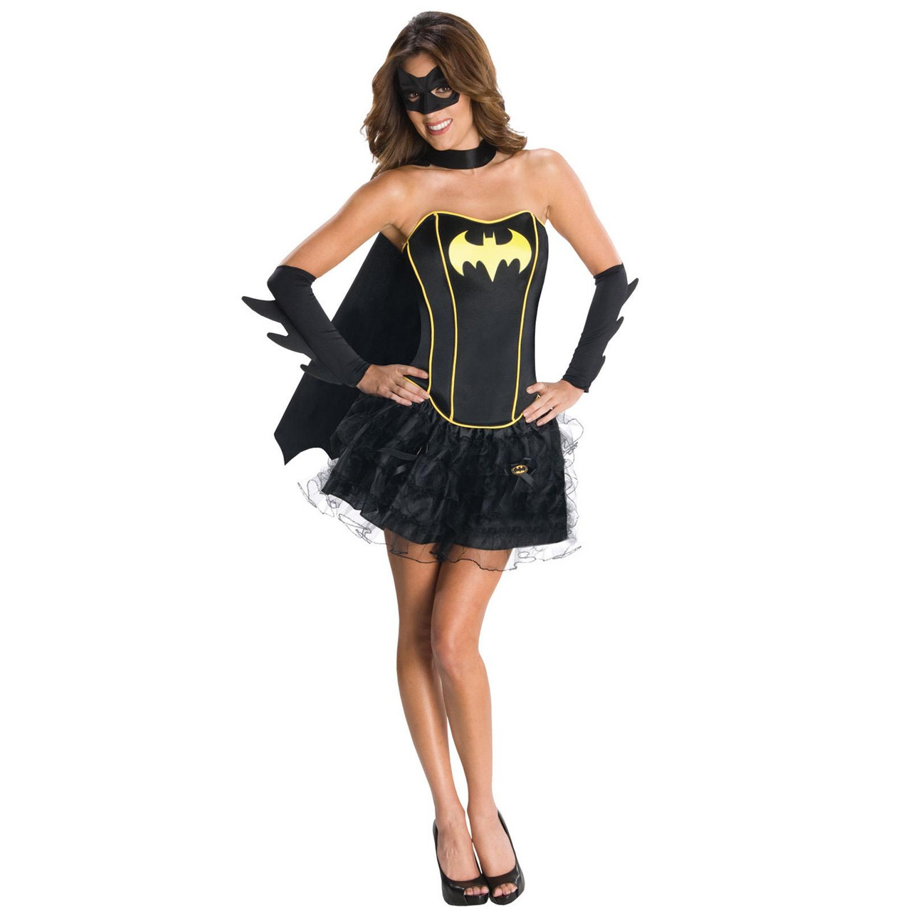 Ladies Batgirl Sexy Superhero Costume Fancy Dress Vip