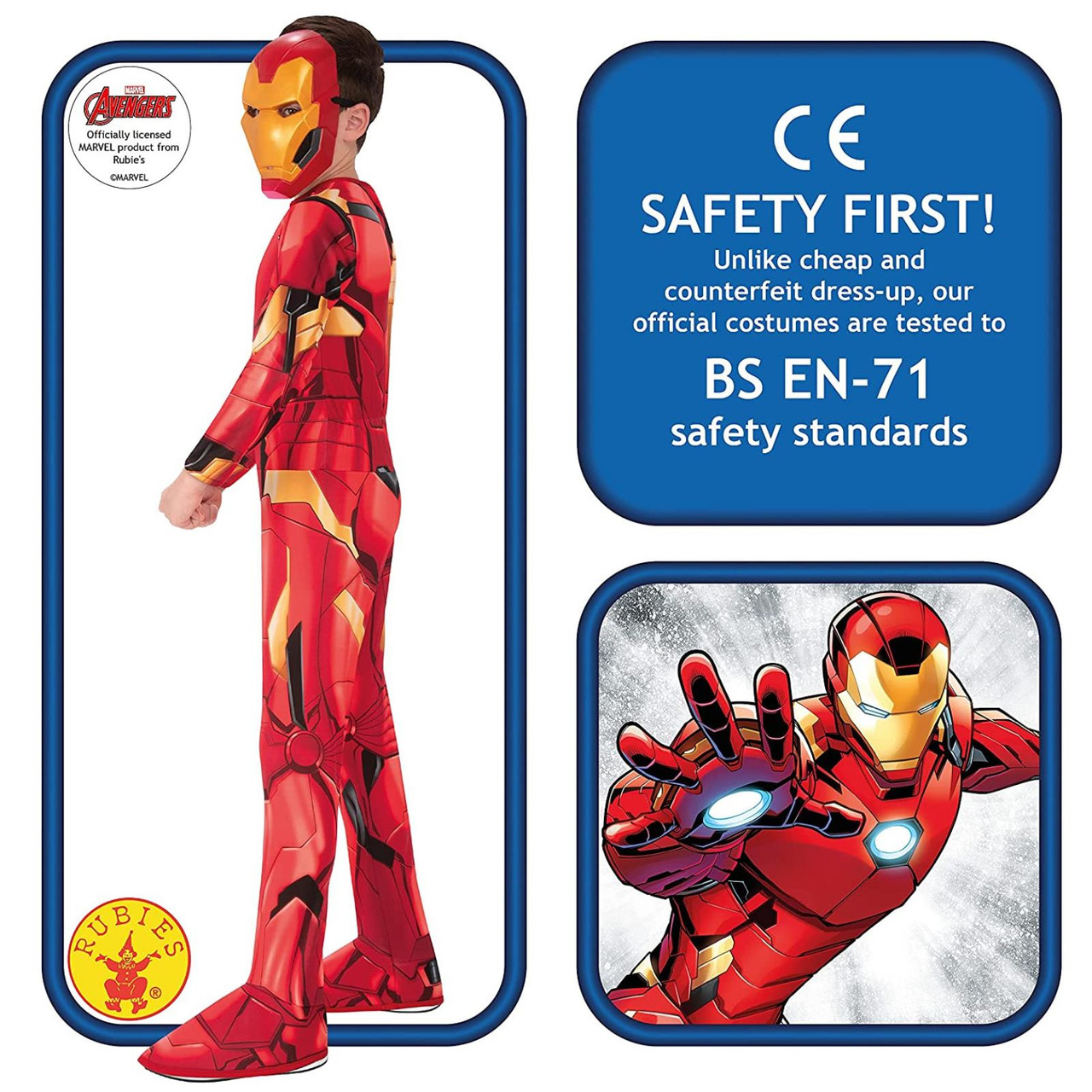 Iron man Face CosPlay Costume/Super Hero Face/School Annual function/Theme  Party/Competition/Stage Shows/Birthday Party Dress