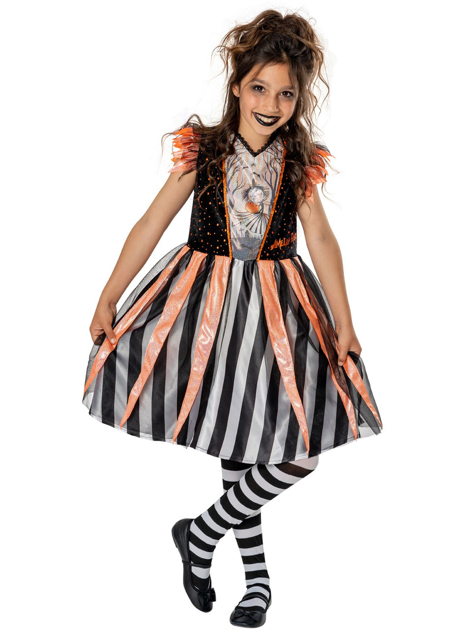 Children's Black And Orange Amelia Fang Costume