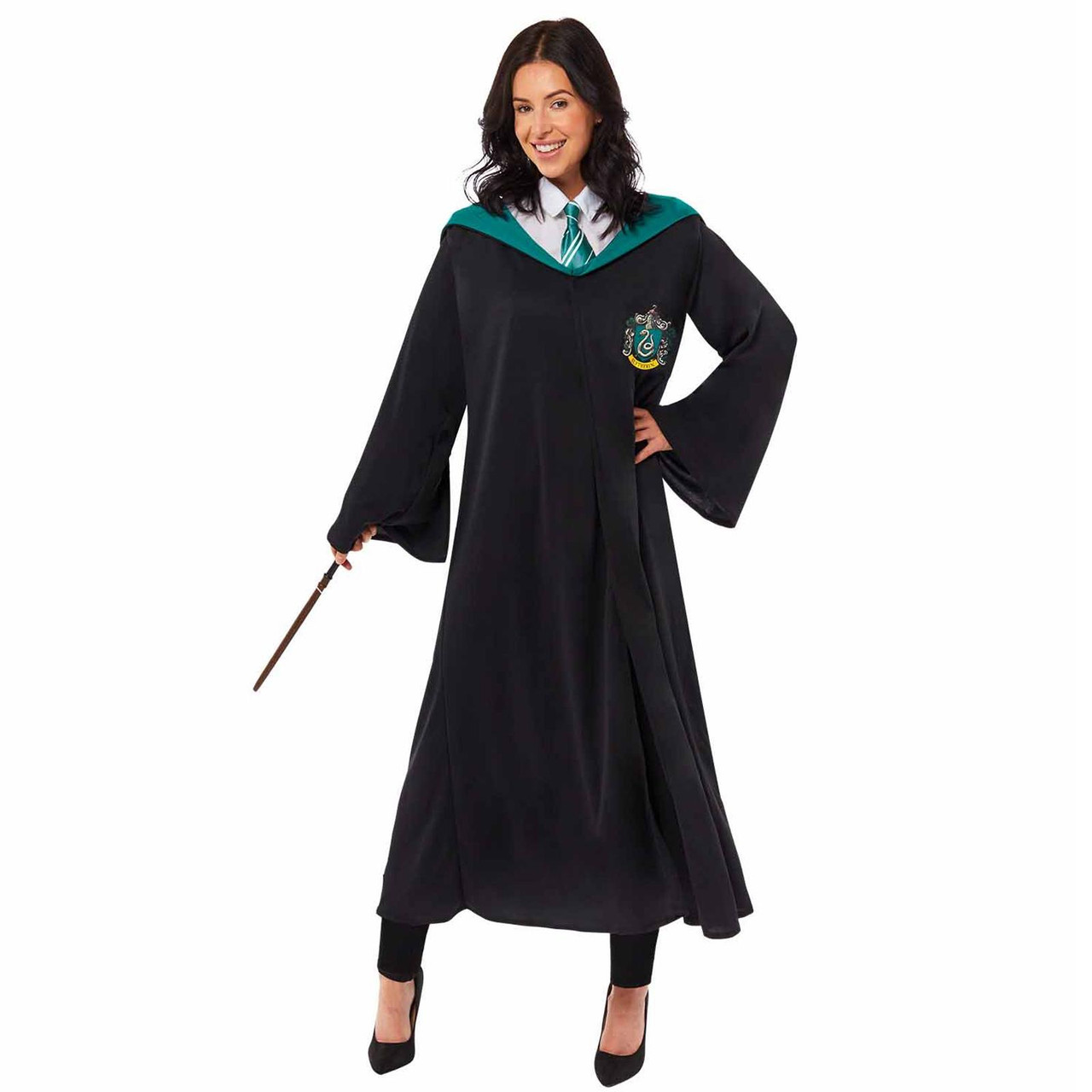 Slytherin Robe Fancy Dress Wizard Costume Harry Potter Men's Womens Adults  BNWT