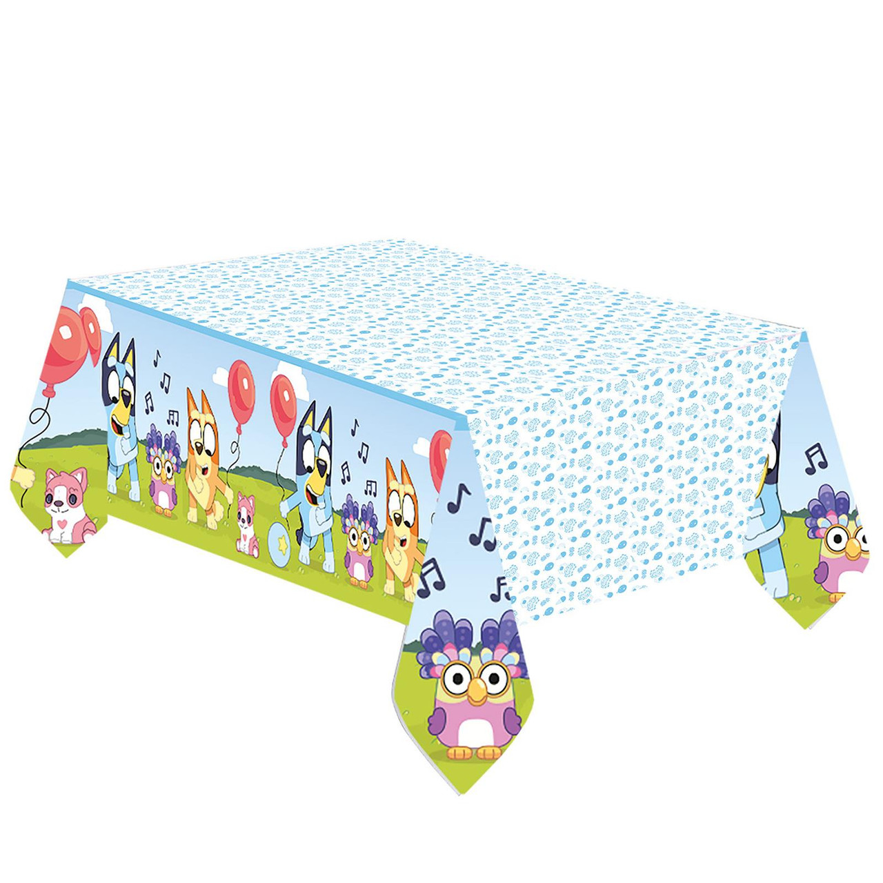 Bluey Birthday Party Supplies | Bluey Decorations | Bluey Plates | Bluey Napkins | Bluey Table Cover | Blue Cups - Serves 8