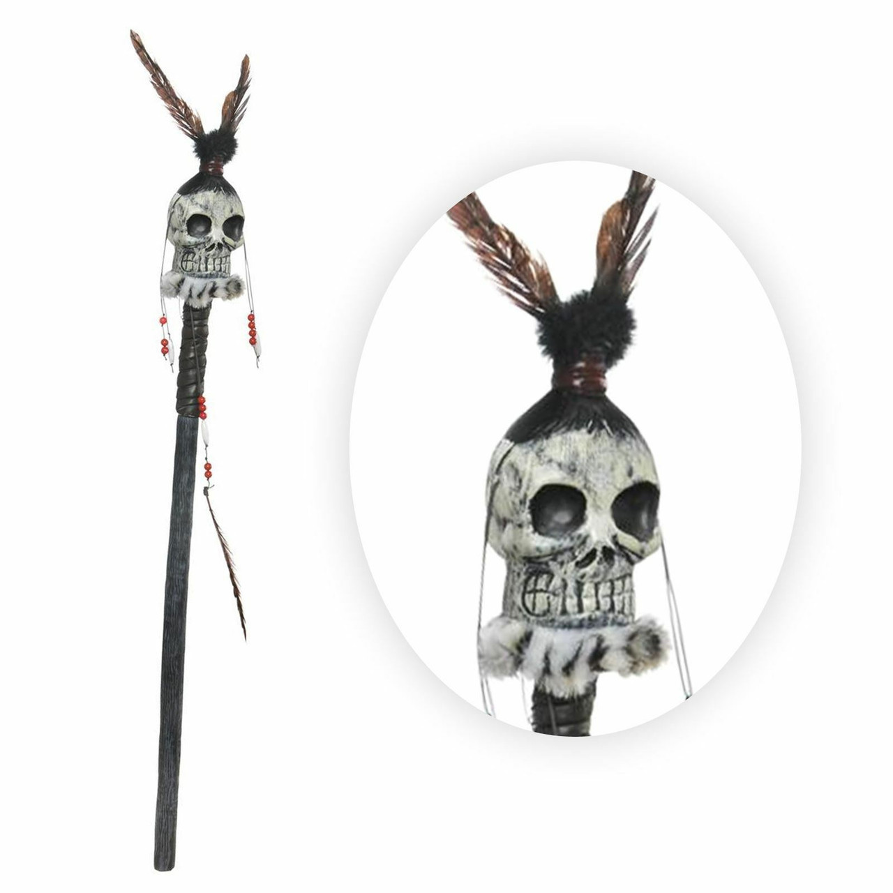 MagicBox Deluxe Voodoo Witch Doctor Skull Staff