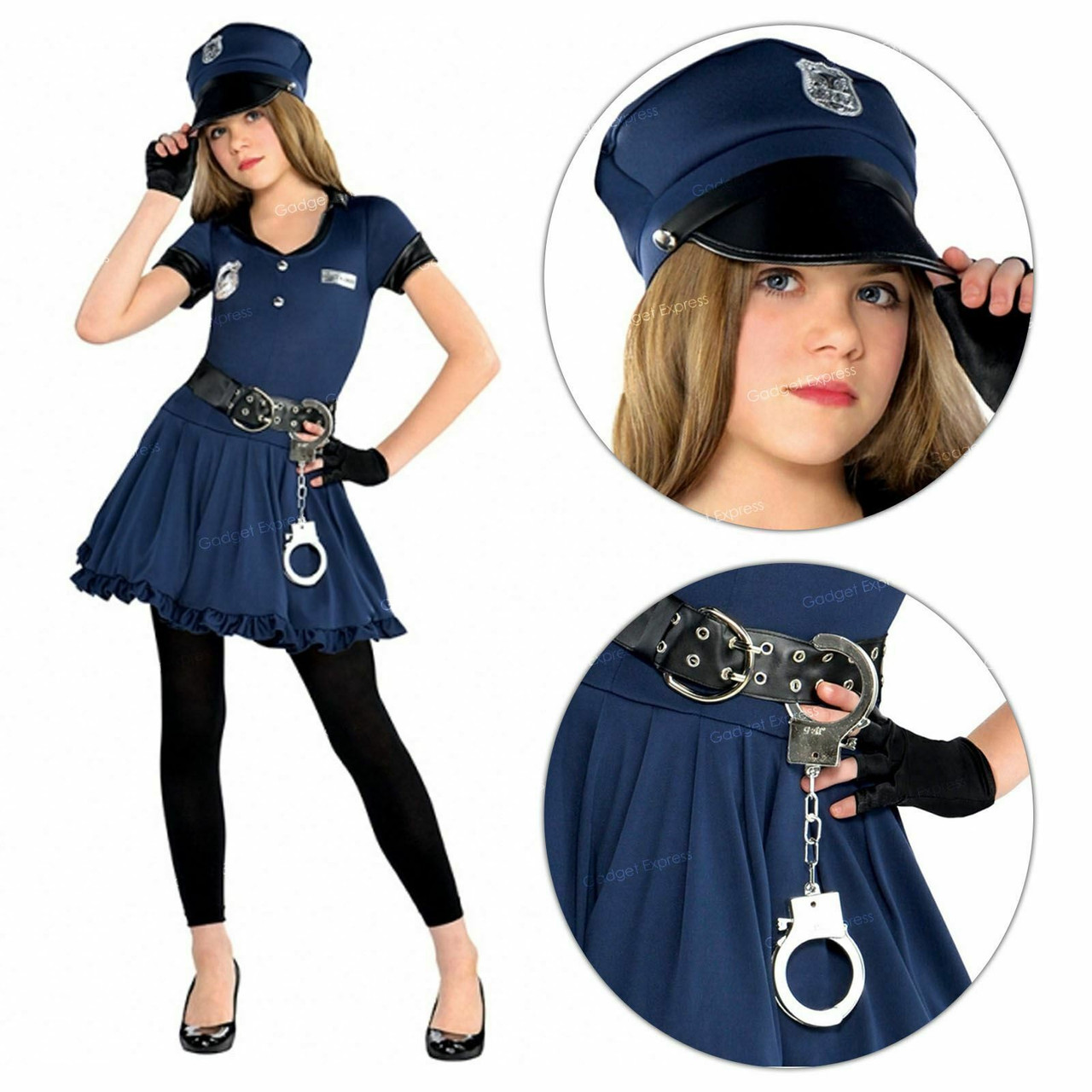 Deluxe Sexy Black Cop Dress Up | Mens Police Uniform Costume