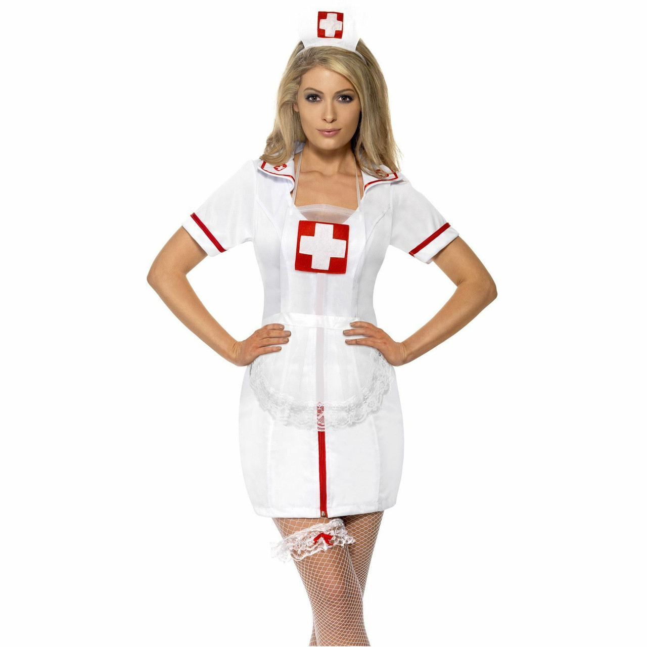 Women Sexy Nurse Lingerie Costume Set Nightingale Babydoll Role