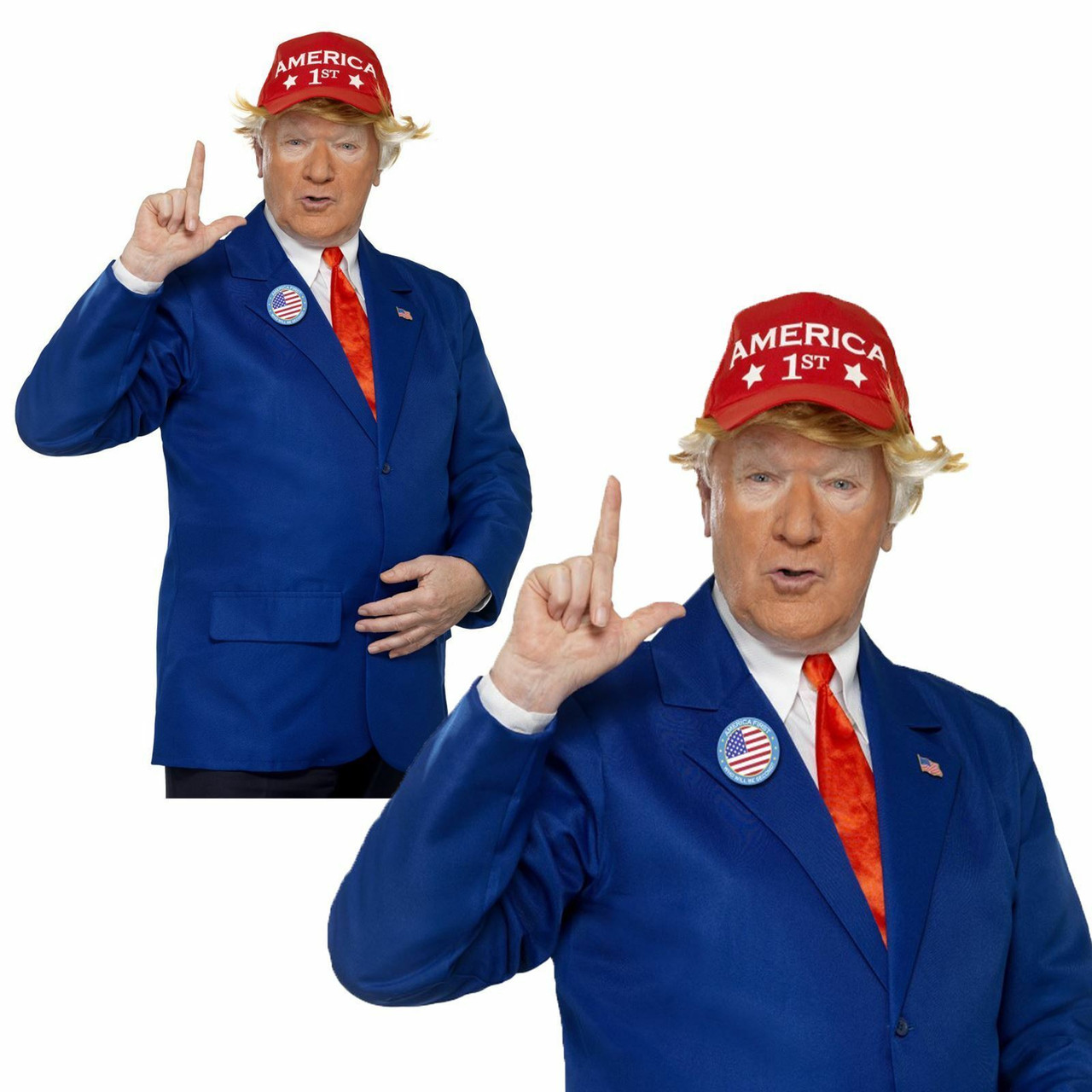 Adult Mens Novelty USA American President Donald Trump Suit Costume