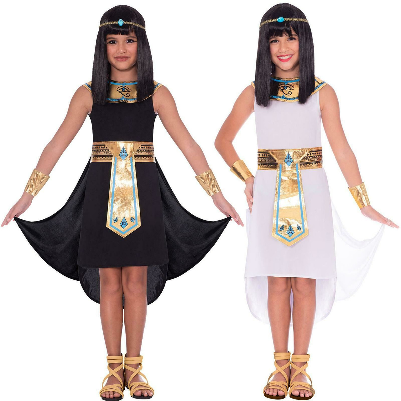 Girls Egyptian Pharaoh Queen Historical Carnival Book Day Fancy Dress  Costume