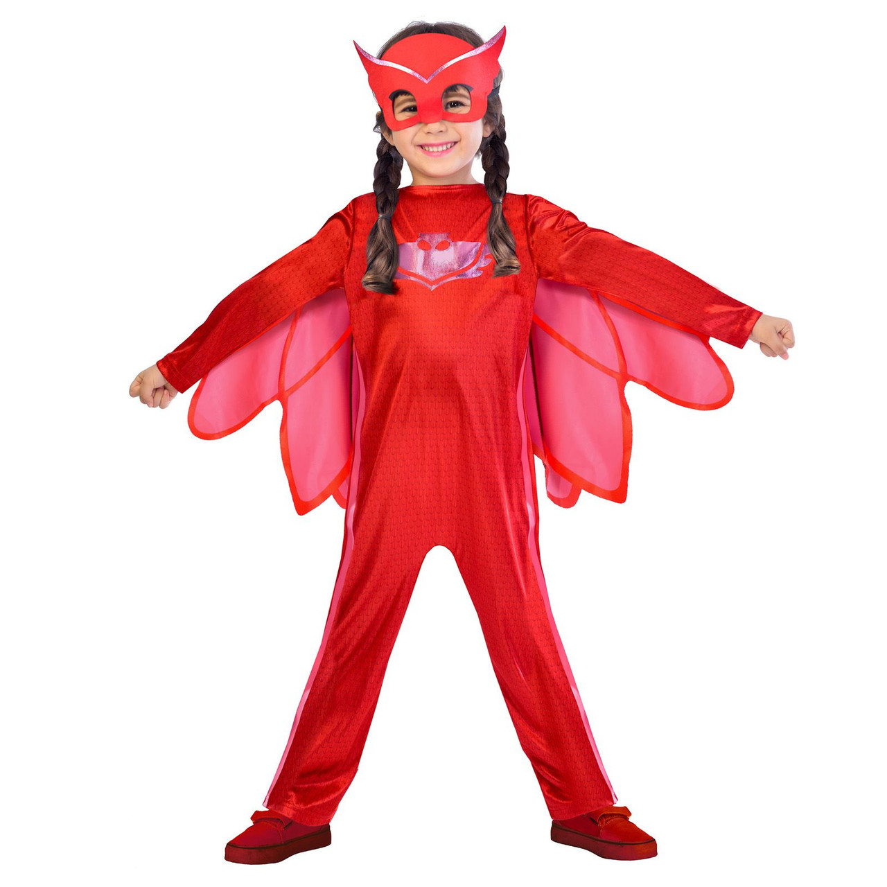 Kids Girls Official PJ Masks Owlette Costume - Fancy Dress VIP