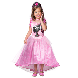 Ladies Totally Hair Barbie Fancy Dress Costume Girly Dress Up Abstract  Style