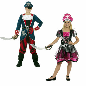 Child Pirate Captain Fancy Dress Costume Caribbean Boys Kids World Book Day  Week