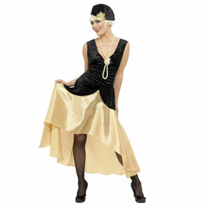 20'S Gatsby Charleston Jazz Flapper Glamour Womens Ladies Fancy Dress  Costume L - Fancy Dress VIP