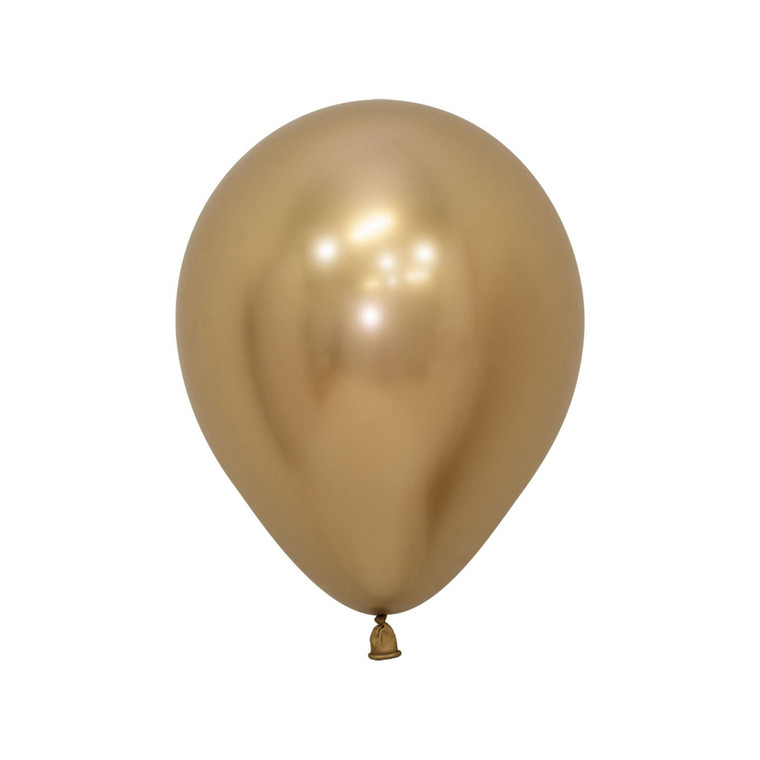 13cm/5" Reflex Gold Latex Balloons Pack of 50