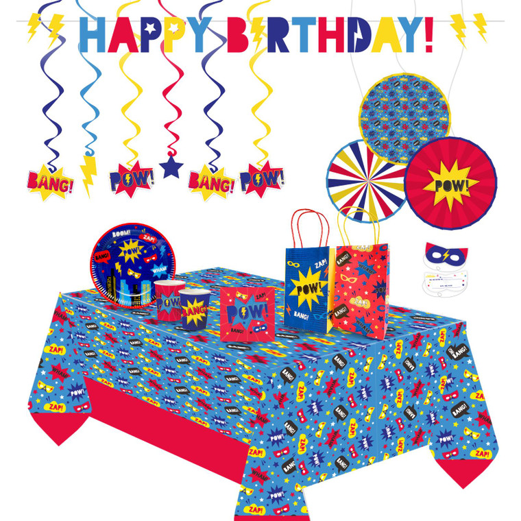 Superhero Birthday Party Supplies & Decorations