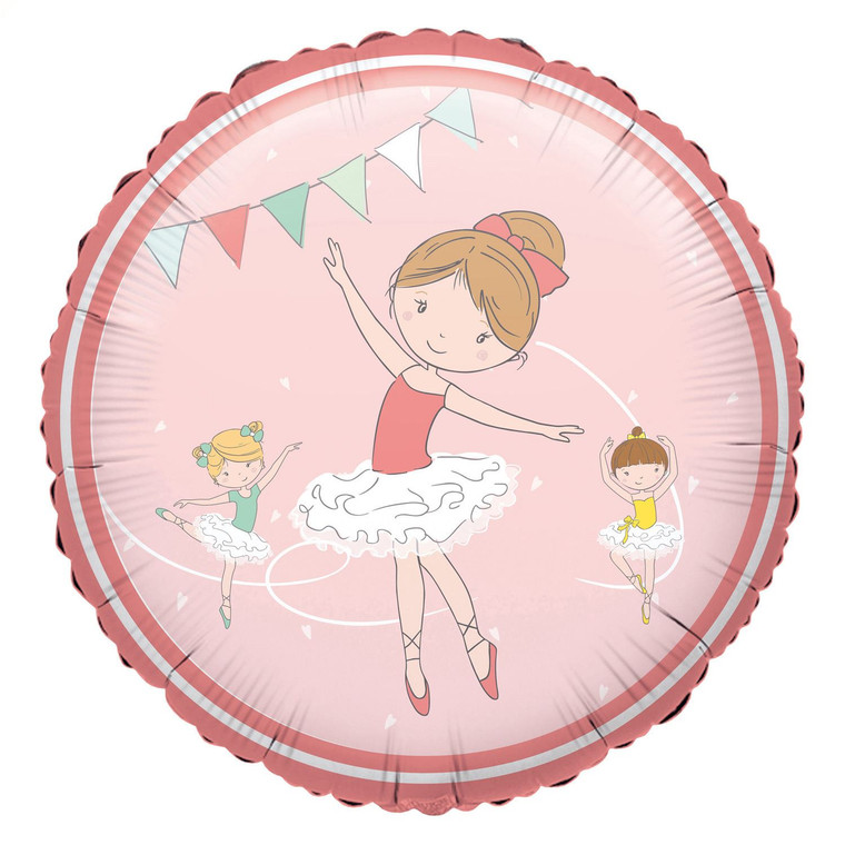 18" Little Dancer Ballerina Foil Balloon
