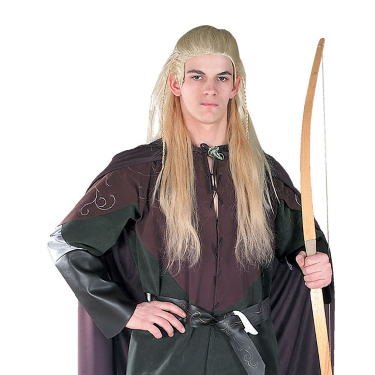 Mens Official Legolas Lord of The Rings Wig Costume Accessory