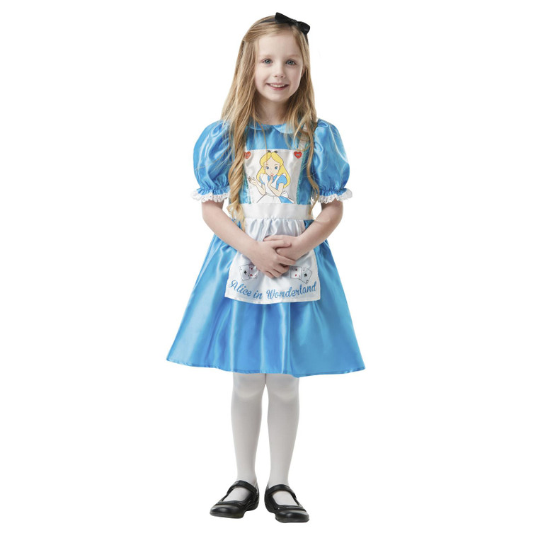 Girls Alice In Wonderland Disney Fancy Dress Costume 