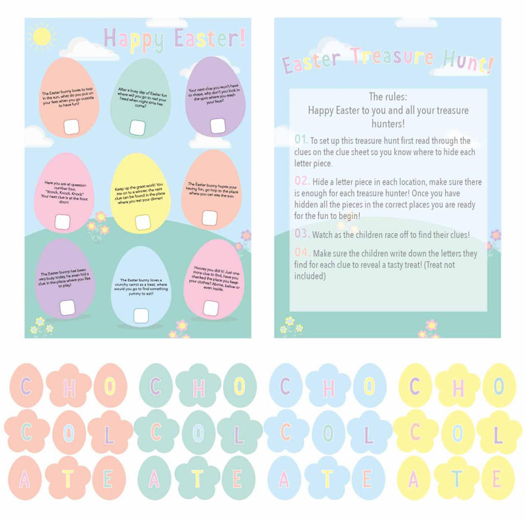 Easter Egg Hunt Chocolate Clues